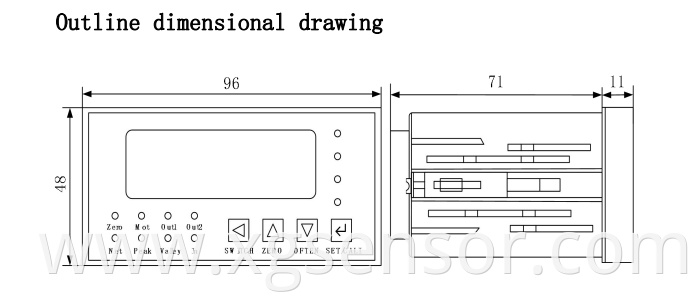 weighing sensor instrument controller